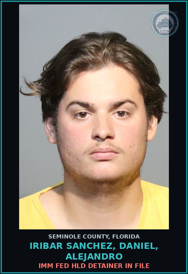 Booking mugshot of IRIBAR SANCHEZ, DANIEL, ALEJANDRO in Seminole County