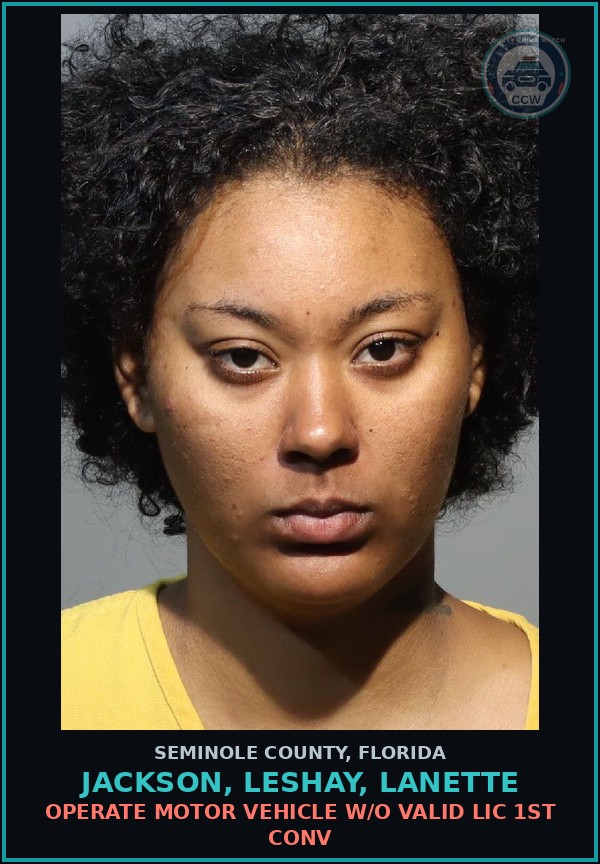 Booking mugshot of JACKSON, LESHAY, LANETTE in Seminole County