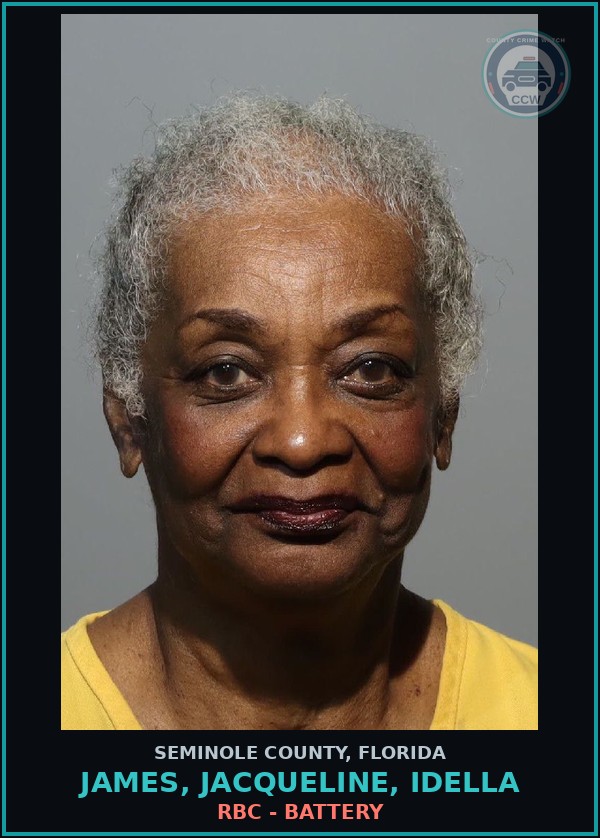 Booking mugshot of JAMES, JACQUELINE, IDELLA in Seminole County