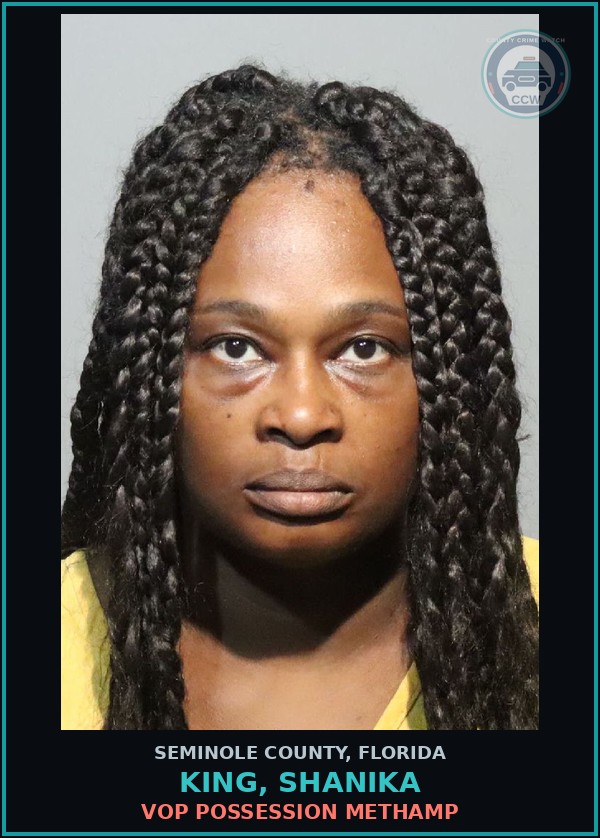 Booking mugshot of KING, SHANIKA in Seminole County