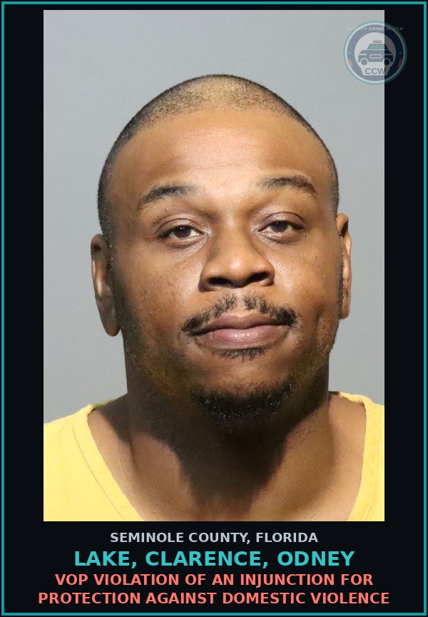Booking mugshot of LAKE, CLARENCE, ODNEY in Seminole County