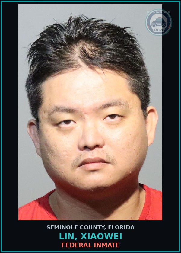 Booking mugshot of LIN, XIAOWEI in Seminole County