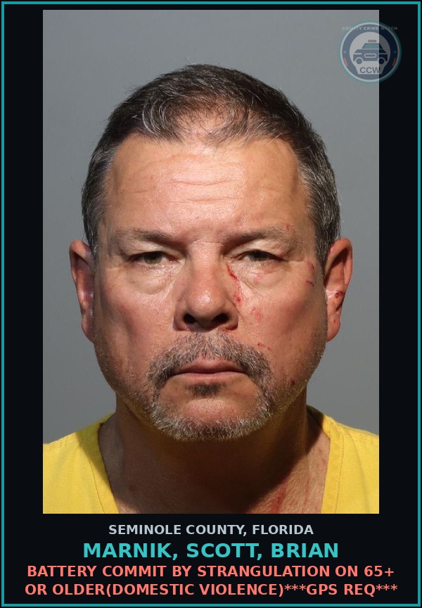 Booking mugshot of MARNIK, SCOTT, BRIAN in Seminole County