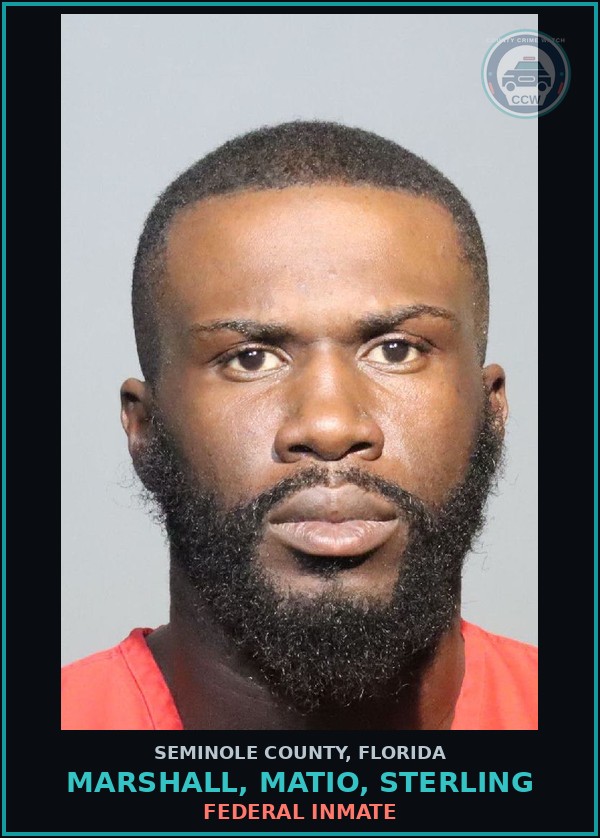 Booking mugshot of MARSHALL, MATIO, STERLING in Seminole County