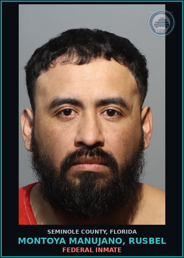Booking mugshot of MONTOYA MANUJANO, RUSBEL in Seminole County