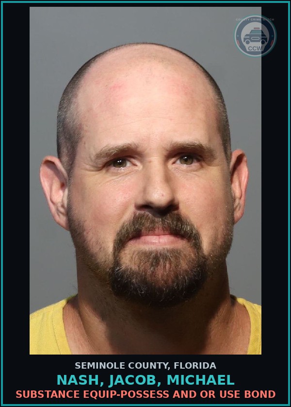 Booking mugshot of NASH, JACOB, MICHAEL in Seminole County
