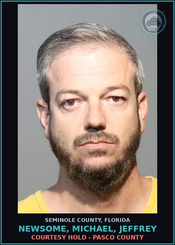 Booking mugshot of NEWSOME, MICHAEL, JEFFREY in Seminole County