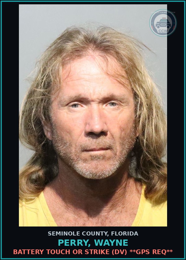 Booking mugshot of PERRY, WAYNE in Seminole County