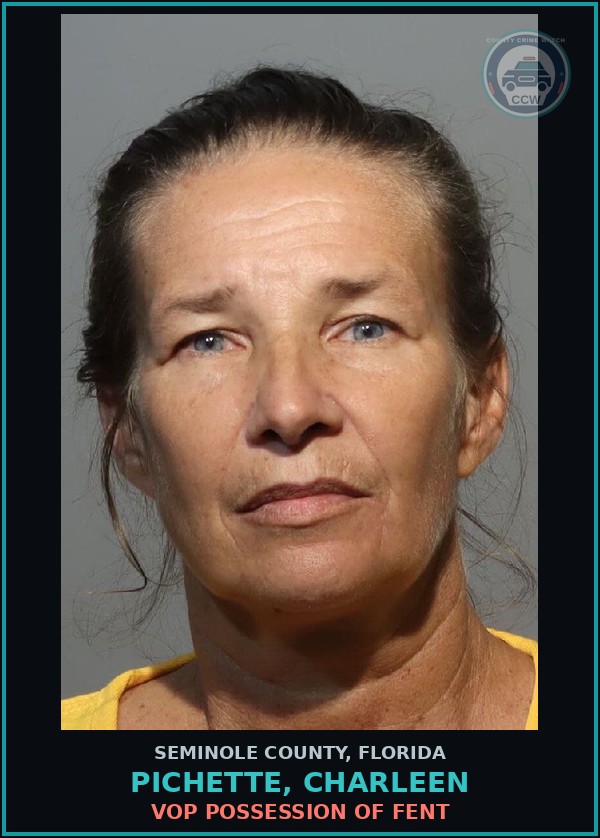Booking mugshot of PICHETTE, CHARLEEN in Seminole County