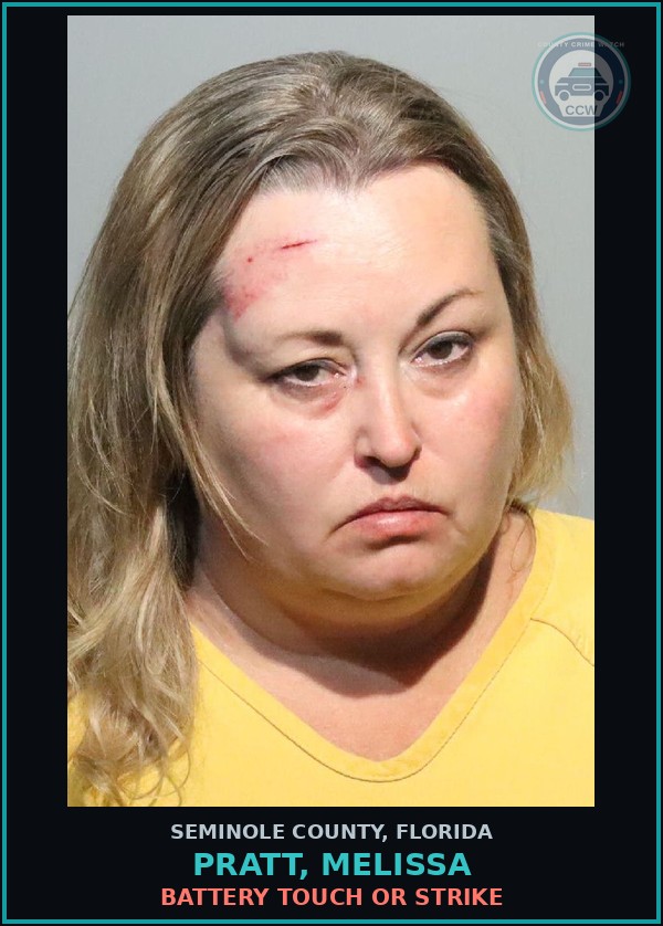 Booking mugshot of PRATT, MELISSA in Seminole County