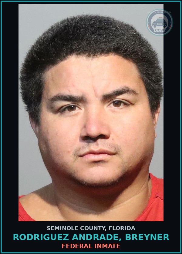Booking mugshot of RODRIGUEZ ANDRADE, BREYNER in Seminole County