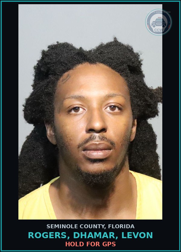 Booking mugshot of ROGERS, DHAMAR, LEVON in Seminole County