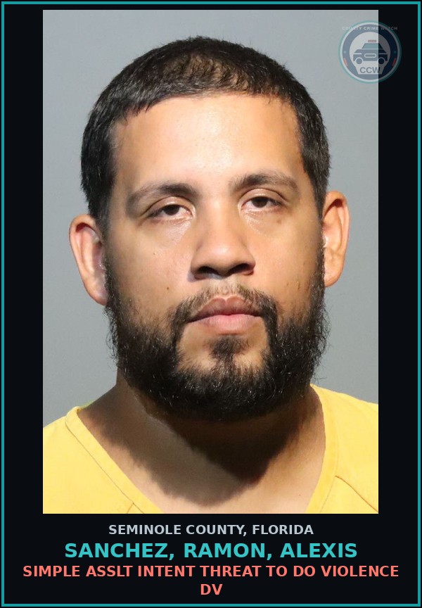 Booking mugshot of SANCHEZ, RAMON, ALEXIS in Seminole County