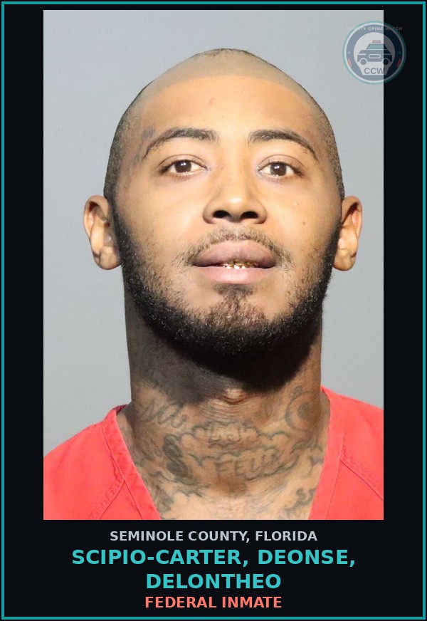 Booking mugshot of SCIPIO-CARTER, DEONSE, DELONTHEO in Seminole County