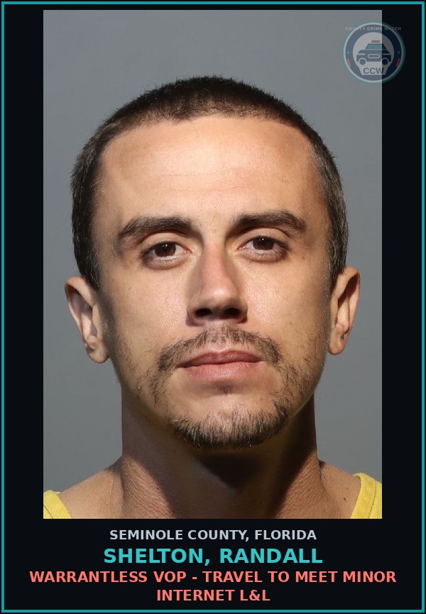 Booking mugshot of SHELTON, RANDALL in Seminole County