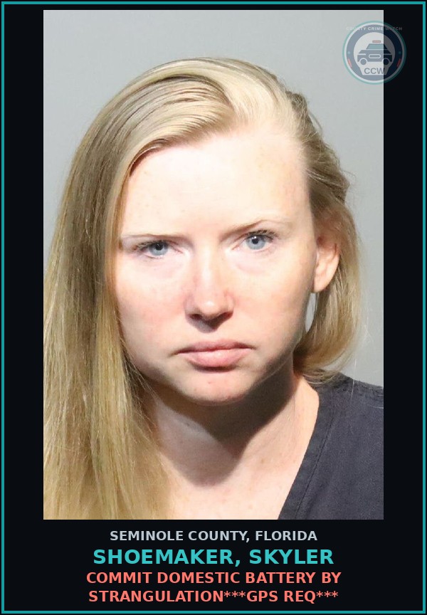 Booking mugshot of SHOEMAKER, SKYLER in Seminole County