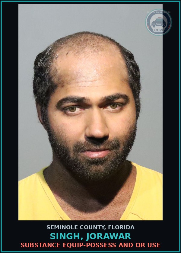 Booking mugshot of SINGH, JORAWAR in Seminole County