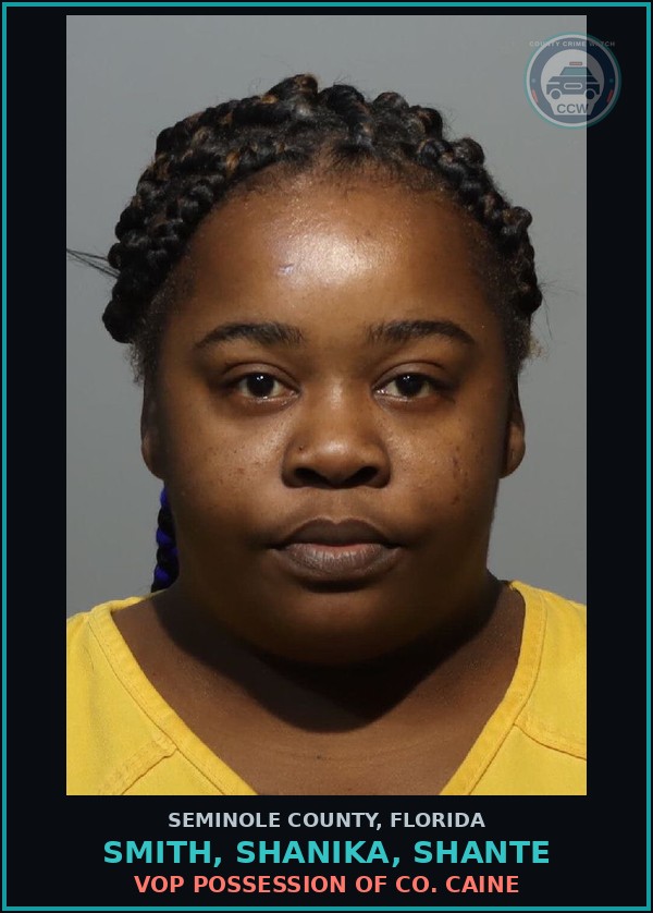 Booking mugshot of SMITH, SHANIKA, SHANTE in Seminole County