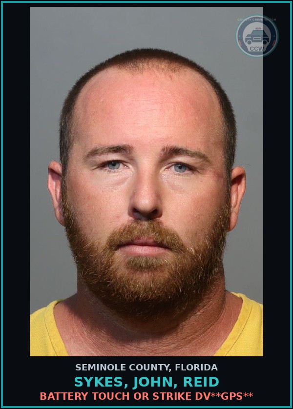 Booking mugshot of SYKES, JOHN, REID in Seminole County