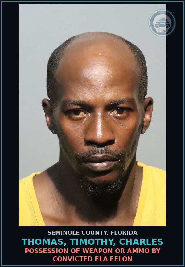 Booking mugshot of THOMAS, TIMOTHY, CHARLES in Seminole County
