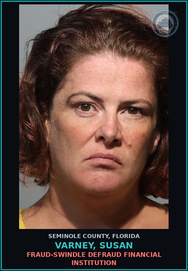 Booking mugshot of VARNEY, SUSAN in Seminole County