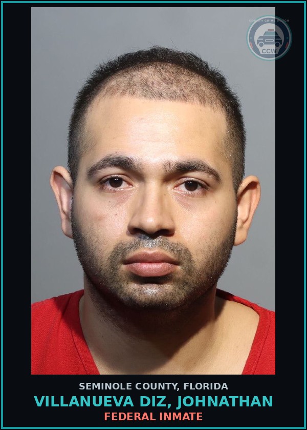 Booking mugshot of VILLANUEVA DIZ, JOHNATHAN in Seminole County