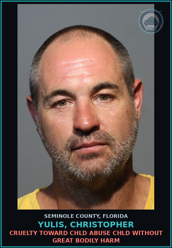 Booking mugshot of YULIS, CHRISTOPHER in Seminole County