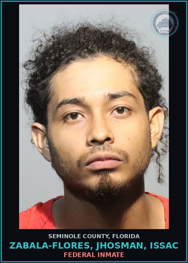Booking mugshot of ZABALA-FLORES, JHOSMAN, ISSAC in Seminole County