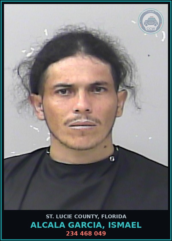 Booking mugshot of Alcala Garcia, Ismael in St. Lucie County