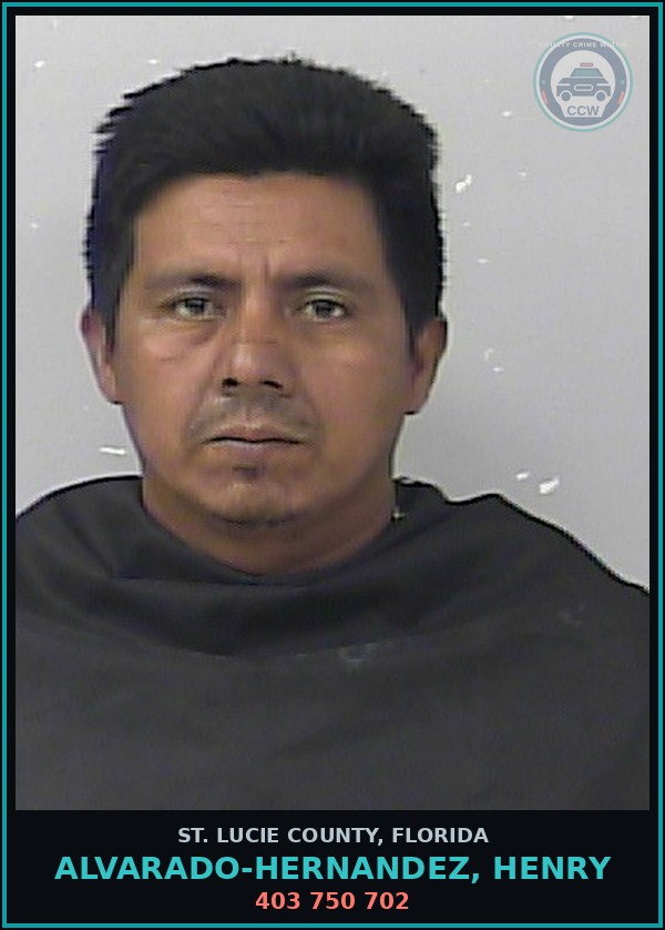 Booking mugshot of Alvarado-hernandez, Henry in St. Lucie County