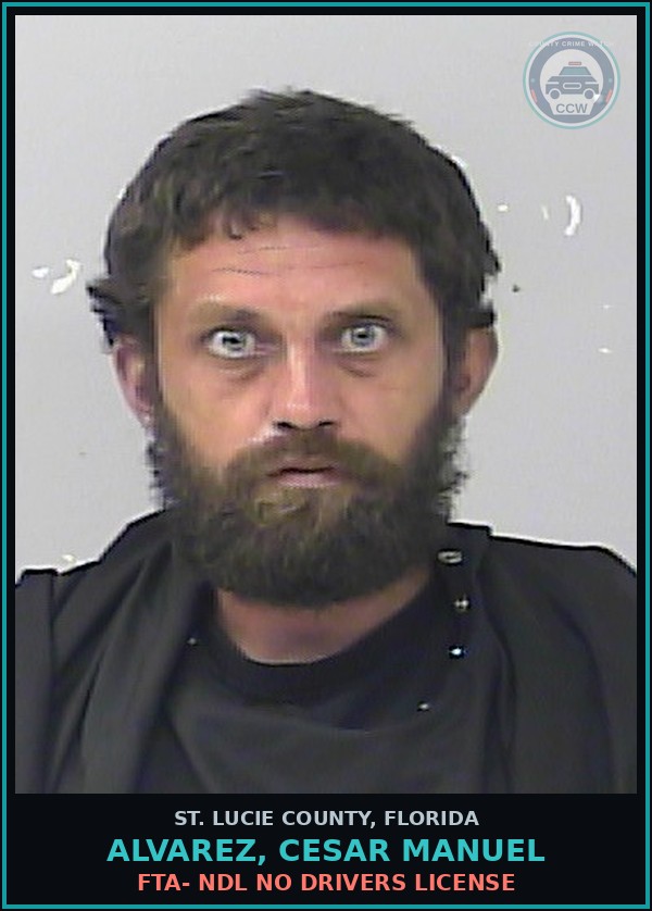 Booking mugshot of Alvarez, Cesar Manuel in St. Lucie County