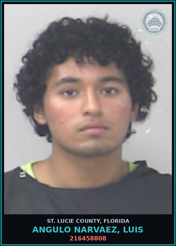 Booking mugshot of Angulo Narvaez, Luis in St. Lucie County