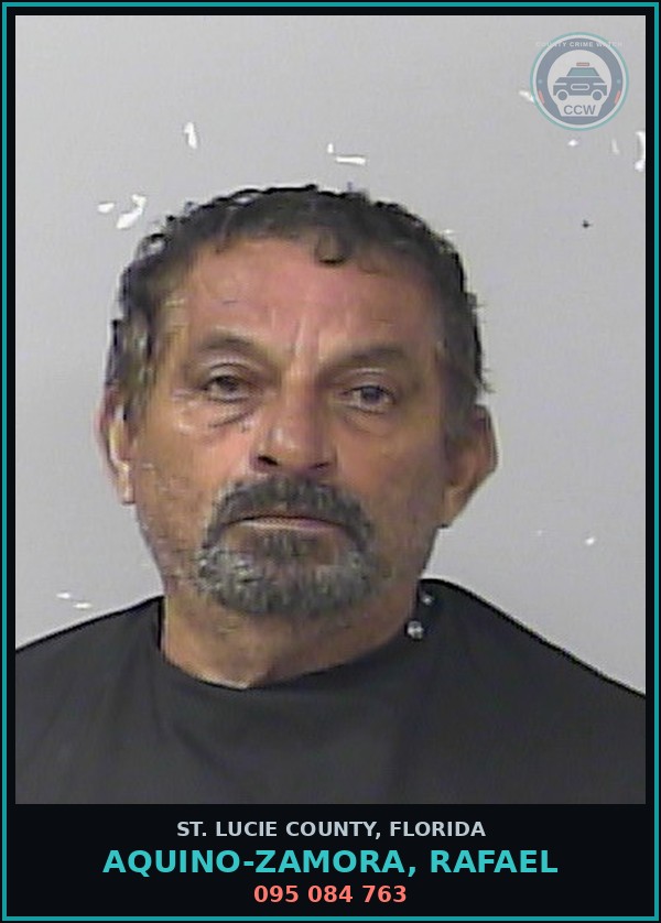 Booking mugshot of Aquino-zamora, Rafael in St. Lucie County