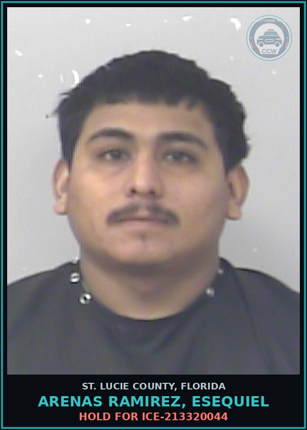 Booking mugshot of Arenas Ramirez, Esequiel in St. Lucie County