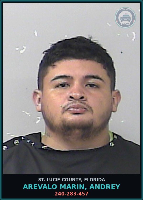 Booking mugshot of Arevalo Marin, Andrey in St. Lucie County