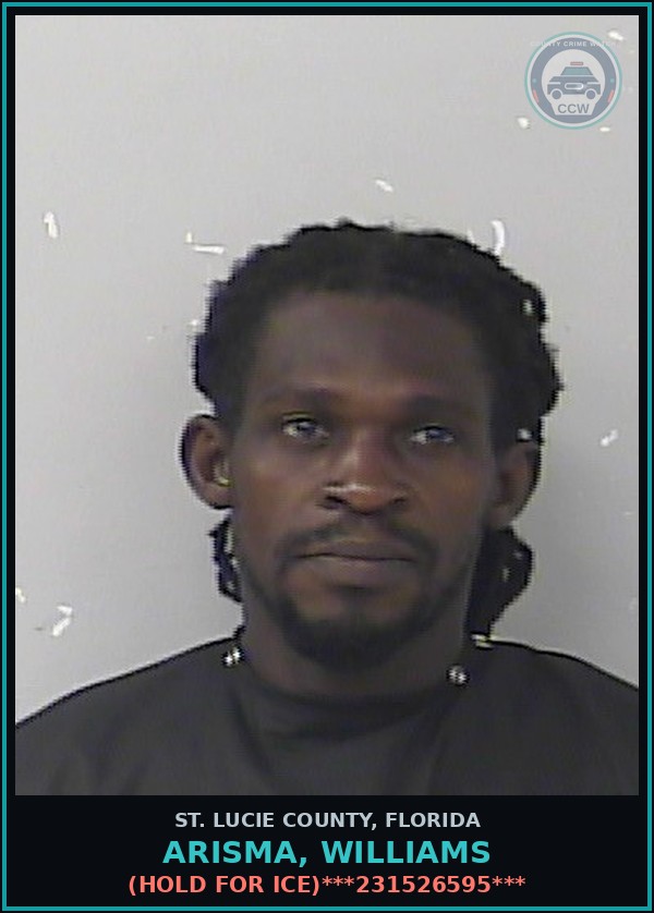 Booking mugshot of Arisma, Williams in St. Lucie County