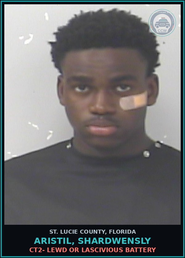 Booking mugshot of Aristil, Shardwensly in St. Lucie County