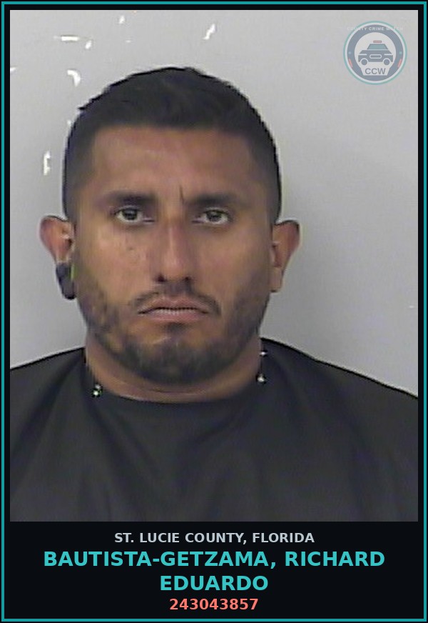 Booking mugshot of Bautista-getzama, Richard Eduardo in St. Lucie County