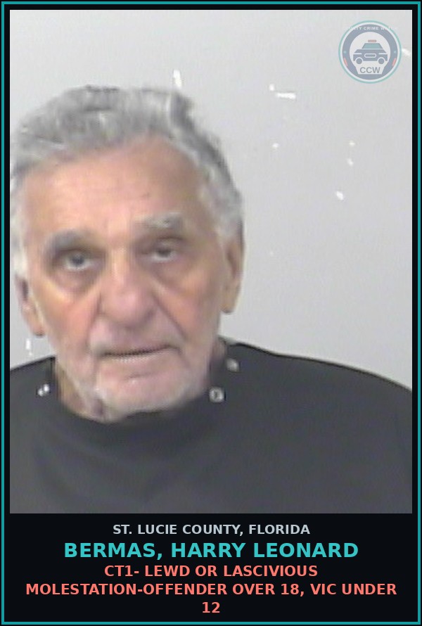 Booking mugshot of Bermas, Harry Leonard in St. Lucie County