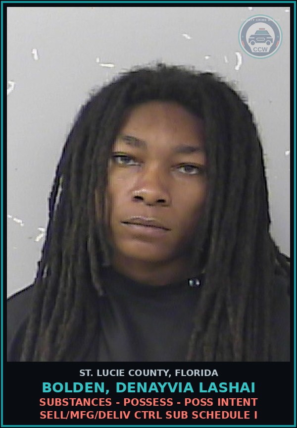 Booking mugshot of Bolden, Denayvia Lashai in St. Lucie County