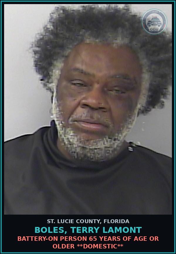 Booking mugshot of Boles, Terry Lamont in St. Lucie County