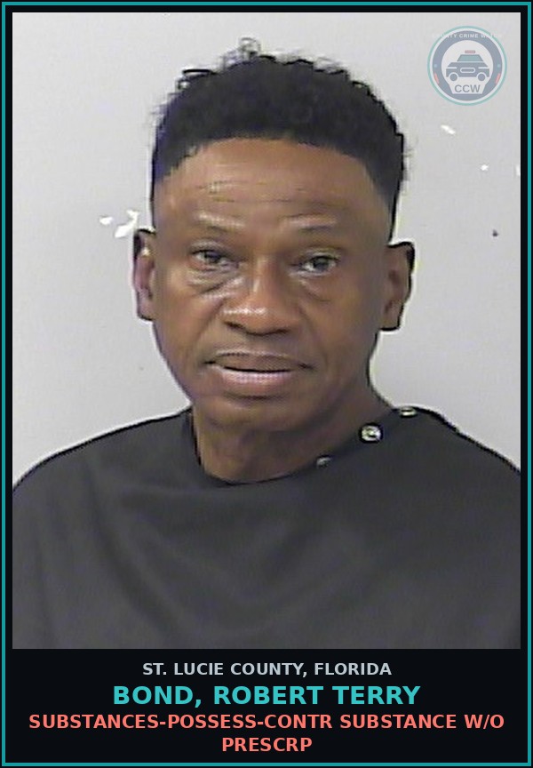 Booking mugshot of Bond, Robert Terry in St. Lucie County
