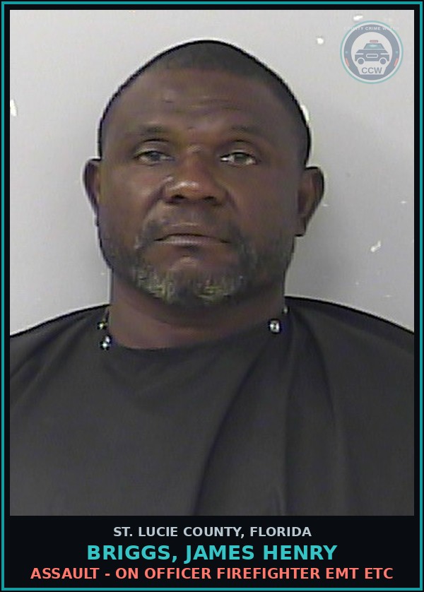 Booking mugshot of Briggs, James Henry in St. Lucie County
