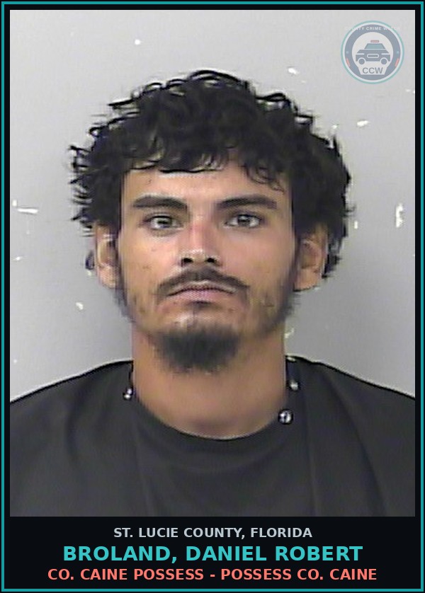 Booking mugshot of Broland, Daniel Robert in St. Lucie County