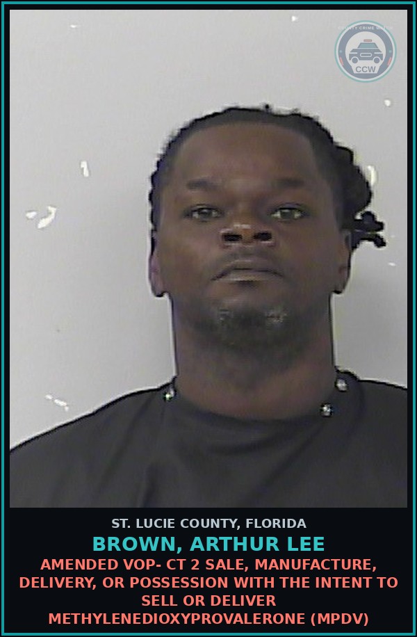 Booking mugshot of Brown, Arthur Lee in St. Lucie County