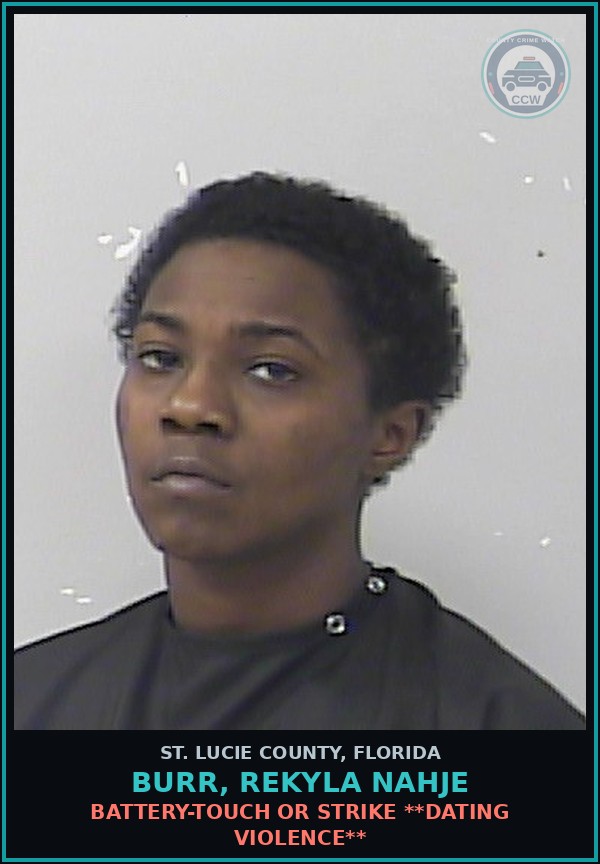 Booking mugshot of Burr, Rekyla Nahje in St. Lucie County