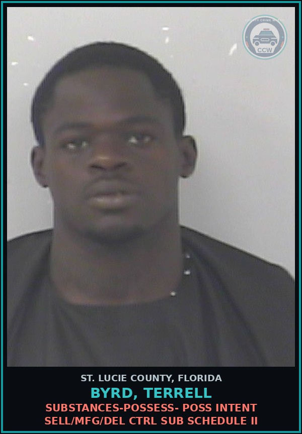Booking mugshot of Byrd, Terrell in St. Lucie County