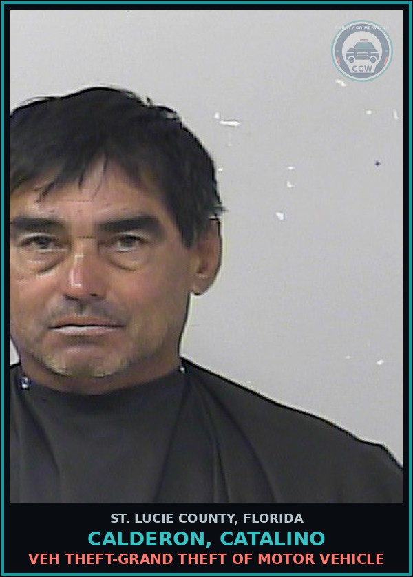 Booking mugshot of Calderon, Catalino in St. Lucie County