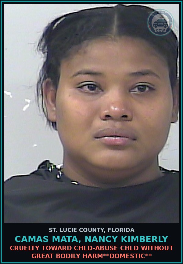 Booking mugshot of Camas Mata, Nancy Kimberly in St. Lucie County