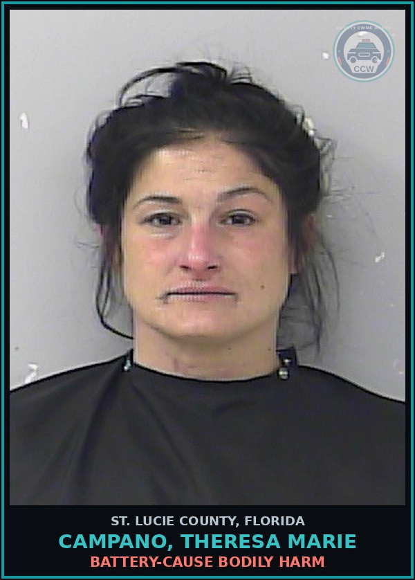 Booking mugshot of Campano, Theresa Marie in St. Lucie County